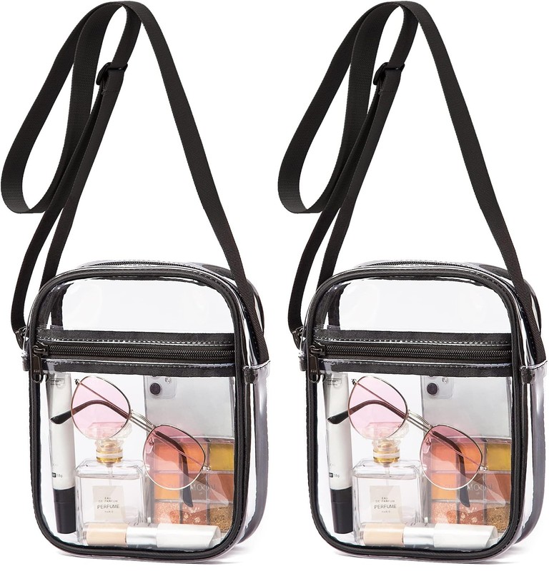 Vorspack Stadium Approved PVC Purse – Clear Crossbody Bag with Front Pocket f…