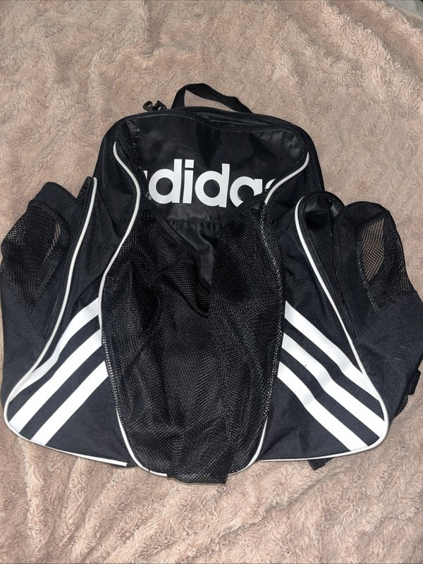 Adidas Black Sports Backpack One Size Men Ventilated Shoe Compartment Gym Bag