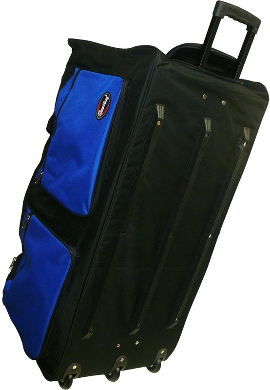 40" Polyester Rolling Duffel Wheeled Luggage Suitcase Travel Duffel Bag - Blue gallery