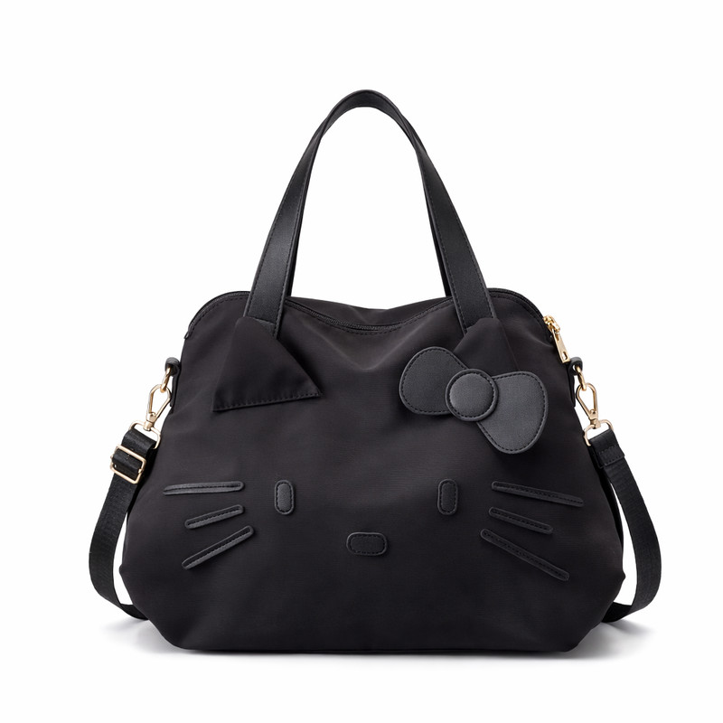 Authentic Sanrio Hello Kitty 2025 New Spacious Tote Bag Large Black Travel Bag