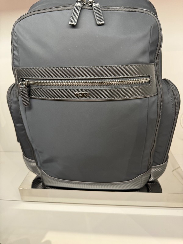 NEW Tumi BENSON Polyester 17.5” Large Laptop Backpack - BLACK & CARBON FIBER gallery