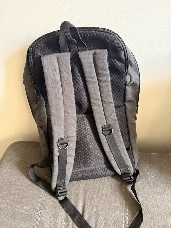 Shell Recharge Solutions Gray Backpack USB Charging Port Adjustable Straps gallery