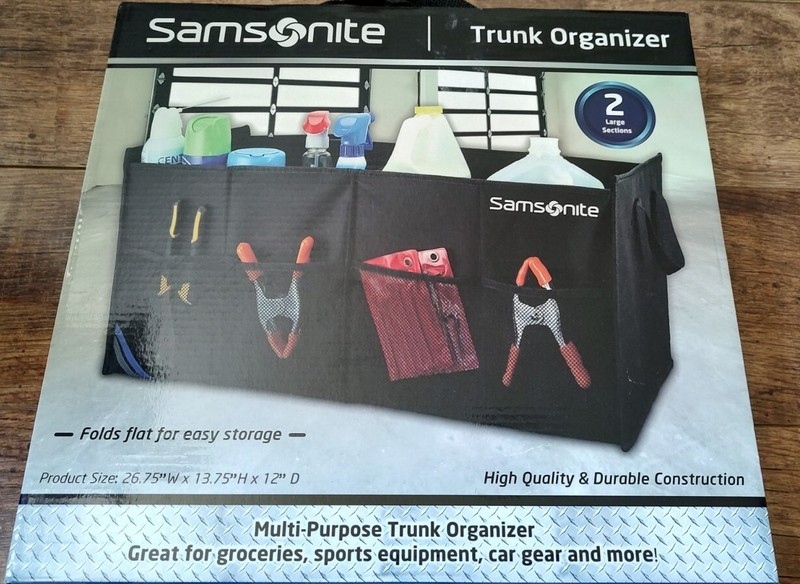 Samsonite Trunk Organizer 2 Large Compartments Multi-Purpose New
