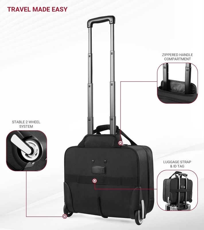 star cloud Rigid Frame Rolling Laptop Bag 18x14x8in gallery