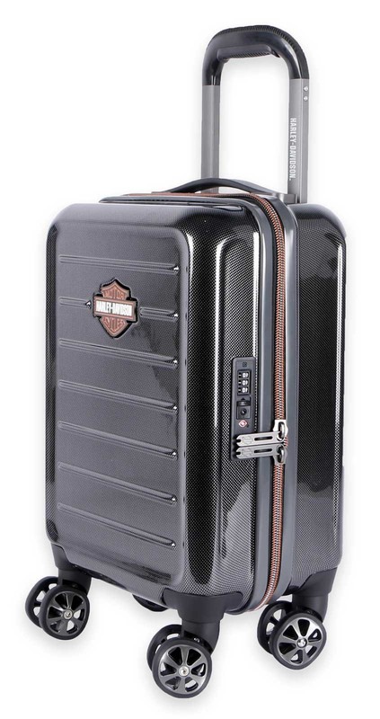 Harley-Davidson 17 in. Cruiser Hard Sided Expandable Wheeling Luggage, Black gallery