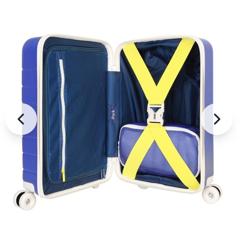 iPack Unisex Kids Luggage Set Dark Blue Carry-On Suitcase Shoe Bag Packing Cube gallery