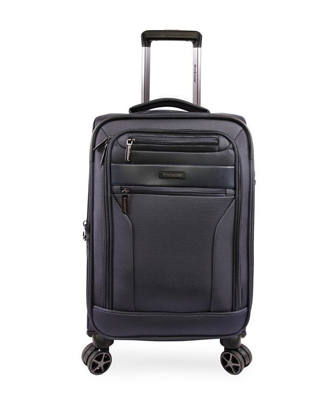 BROOKSTONE Harbor 21″ Softside Carry-On Luggage with Charging Port Navy