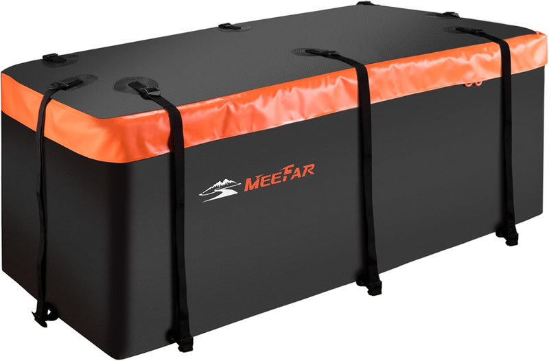 Hitch Mount Cargo Carrier Bag Soft Shell 100% Waterproof 19.7 Cubic Feet (59″ 24