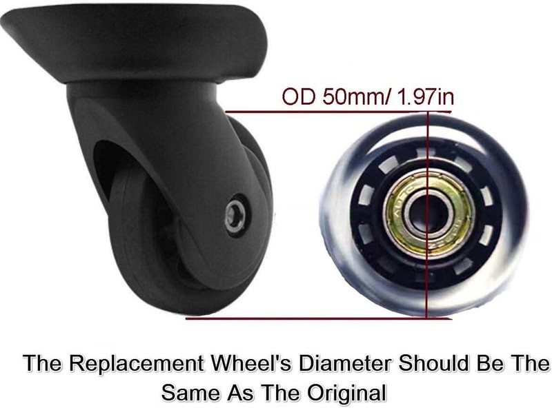 Versatile 2-Pack Luggage Replacement Wheels, Multiple Sizes & Easy Installation gallery