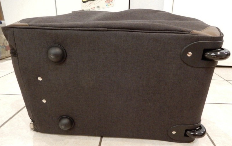 Bella Russo Dark Charcoal Rolling Luggage Bag with Collapsible Handle gallery
