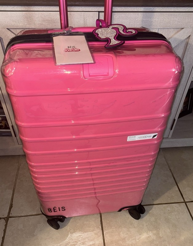 BÉIS Barbie Medium Check-in Suitcase with Clear Cover