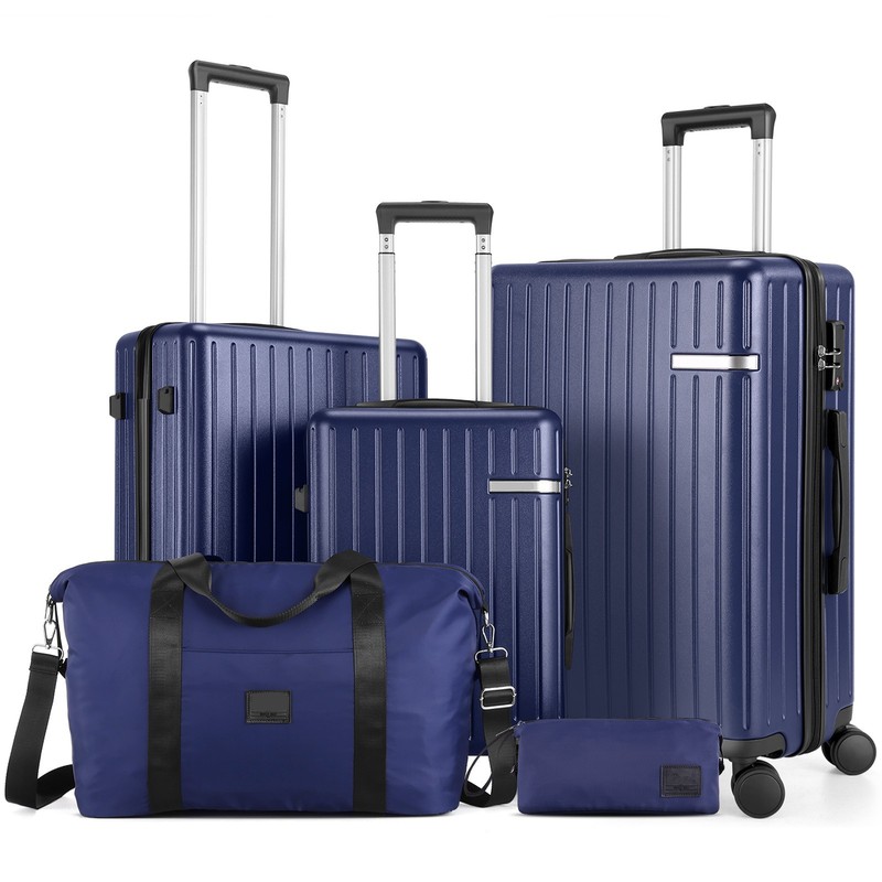 3/5 Piece Luggage Set ABS+PC Hardshell Carry on Suitcase w/Spinner Wheels + TSA gallery