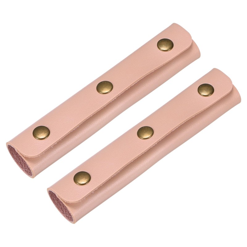 Leather Handle Wrap [2PCS] – Handbag Handle Wrap Cover with 3 Metal Clasps Us…