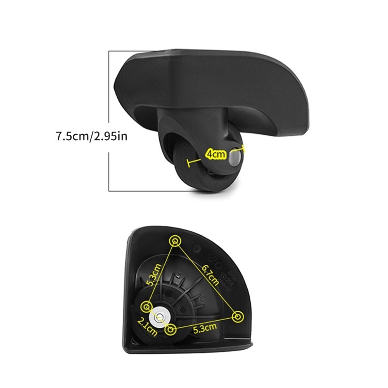 4Pcs Suitcase Wheel Practical Replacement Accesories For Practical Luggage Use gallery