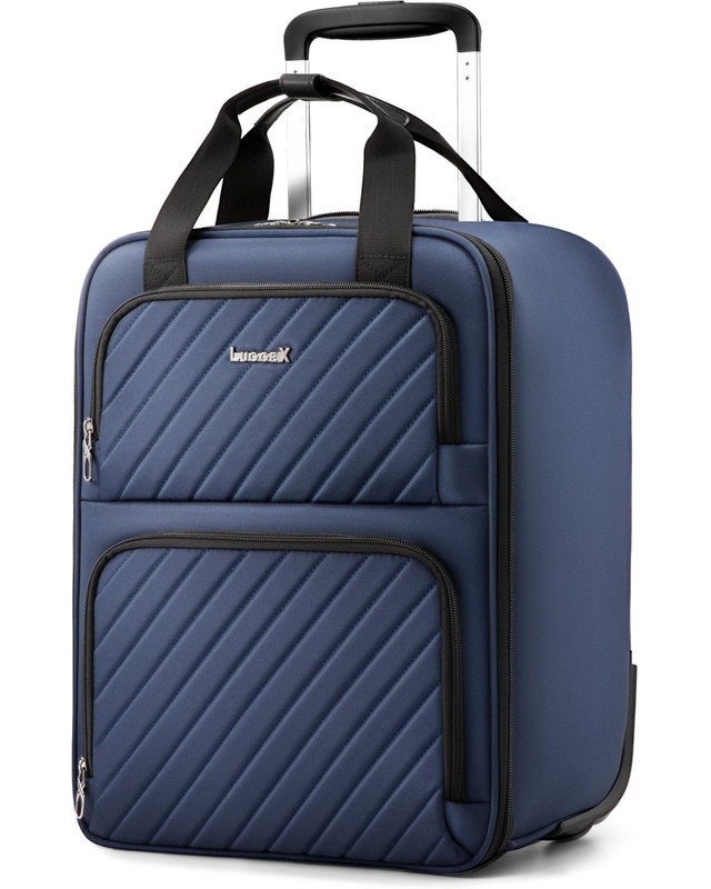 Underseat Carry On Luggage with Wheels, UDK-Plus Large-Capacity Lightweight S…