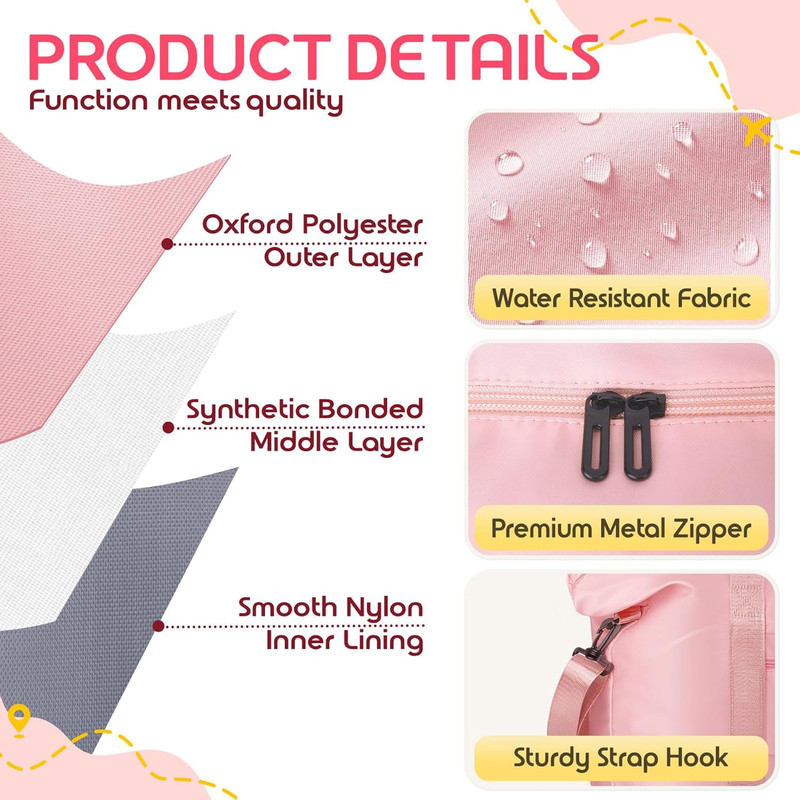 Duffle Bag for Travel, Carry-On Travel Bag with Trolley Sleeve, Sport Gym Bag fo gallery