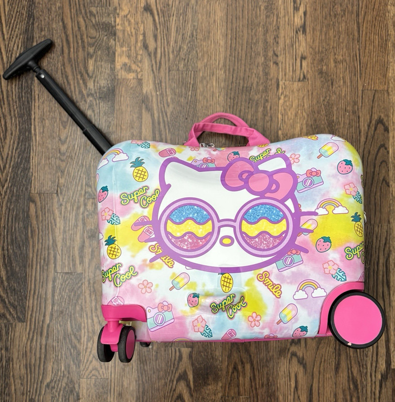 Hello Kitty Ride on Spinner Suitcase Kids Rolling Carry on