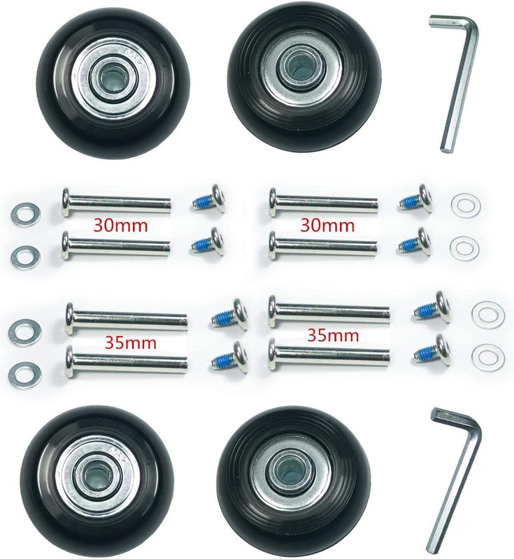 Luggage Suitcase Wheels Replacement Kit OD 40/43/45/50/60Mm W/Abec 608Zz Inline gallery
