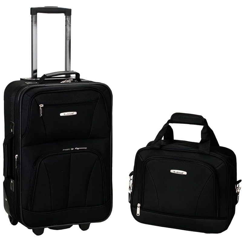 20″ Travel Tote Bag W/ Inline Skate Wheels Telescoping Handle & Padded Grips New