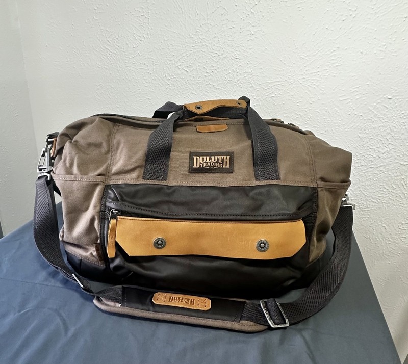 Duluth Trading Co. Cache Gear Duffle Bag Overnight Firehose DT Fabric 19x12x14