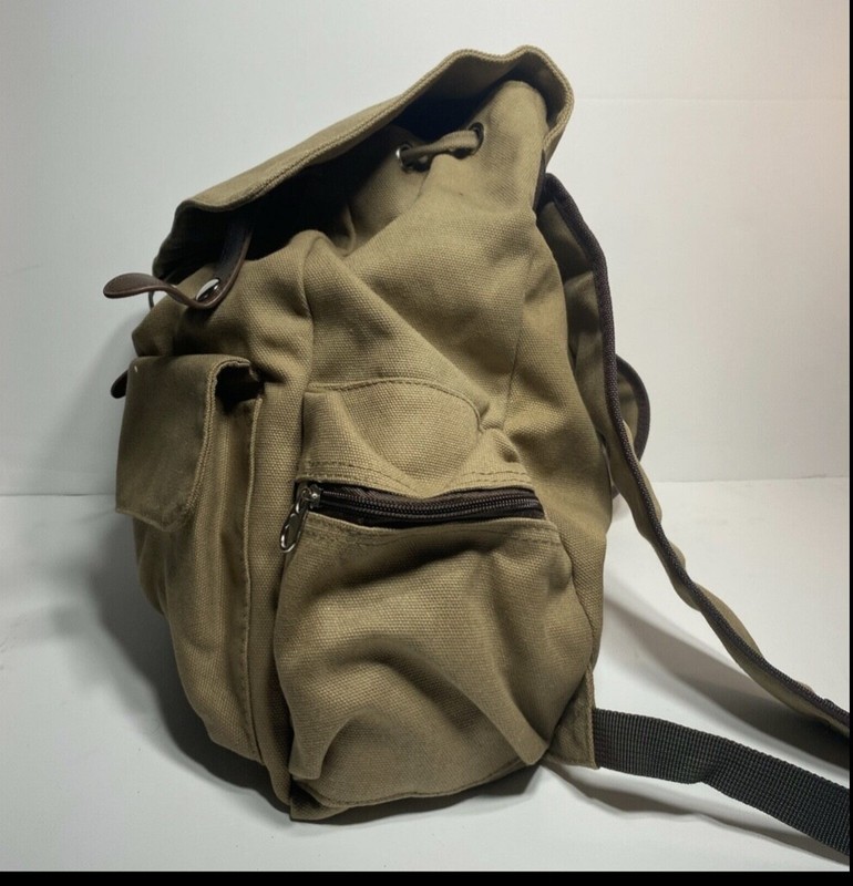 Bella Russo Canvas Backpack leather durable quality New Free Shipping