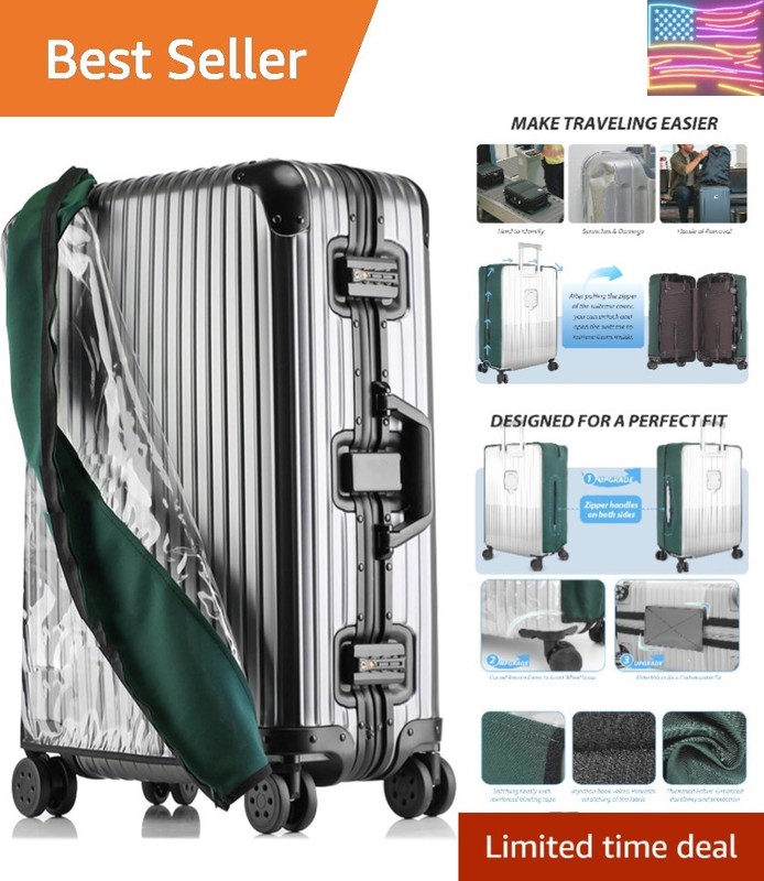 Transparent PVC , No Disassembly Required Clear Luggage Protector