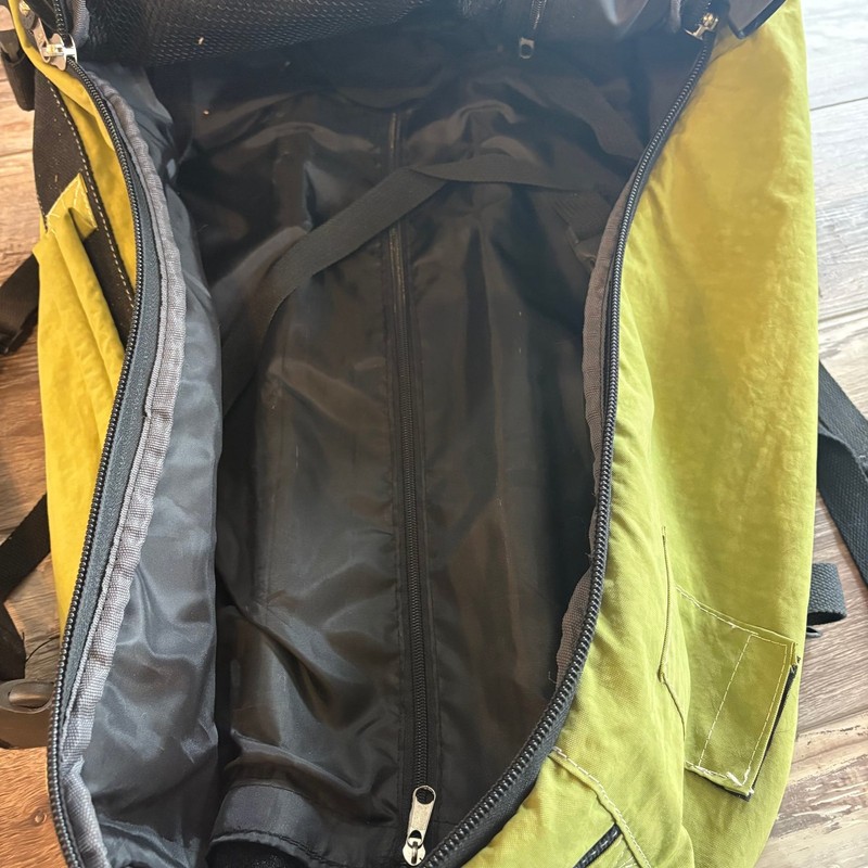Kipling Rolling Backpack Carry On Wheeled Travel Bag Lime Green Nylon gallery