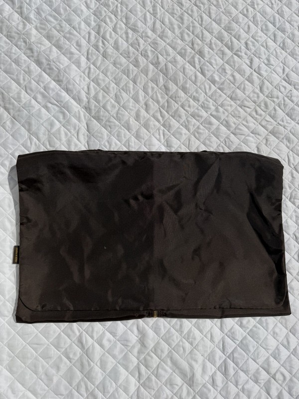 *flaws* Louis Vuitton Paris Tri-fold Garment Bag Brown Nylon Suit Cover 39”x21” gallery
