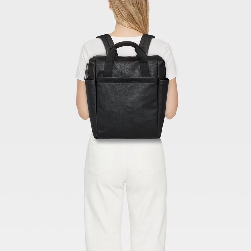 Square Convertible Backpack - Universal Thread Black gallery