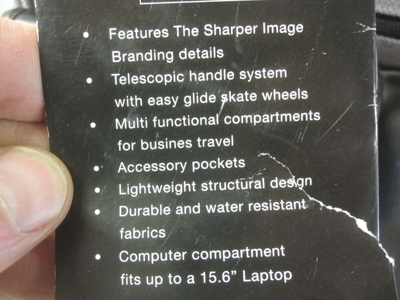 Sharper Image Luggage On 2 Wheels Pull Out Handle Style: TSI-3008 Gray gallery