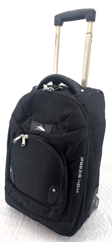 High Sierra 22″ Black Rolling Wheeled Laptop Travel Backpack Carry-On Bag