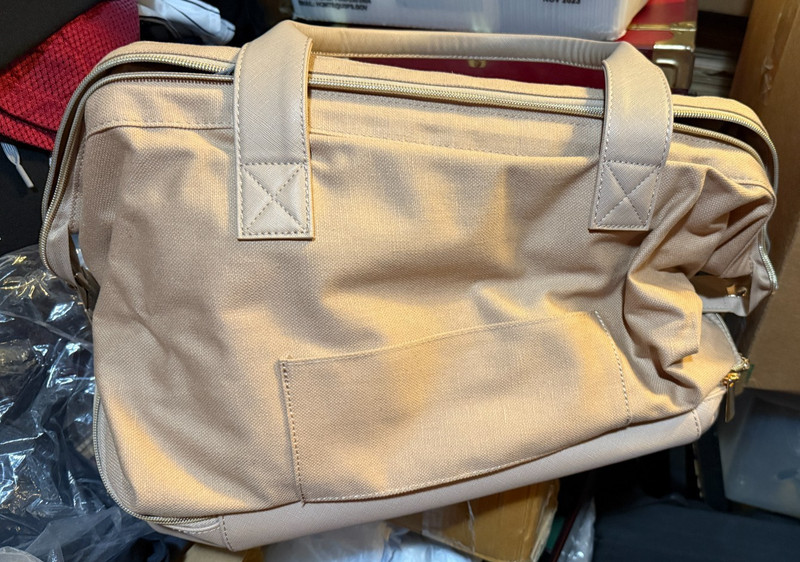 Member’s Mark-Mini Canvas Weekender Travel Bag –Removable Shoulder Strap-MOCHA