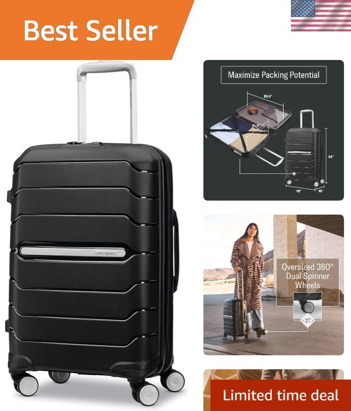 Durable 23-Inch Hardshell Carry-On - Water-Resistant & Organized Functionality