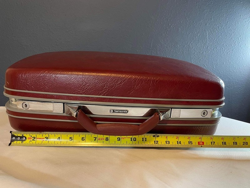 Samsonite Profile II Maroon Hard Shell Handle Travel Luggage Suitcase 22x14x7