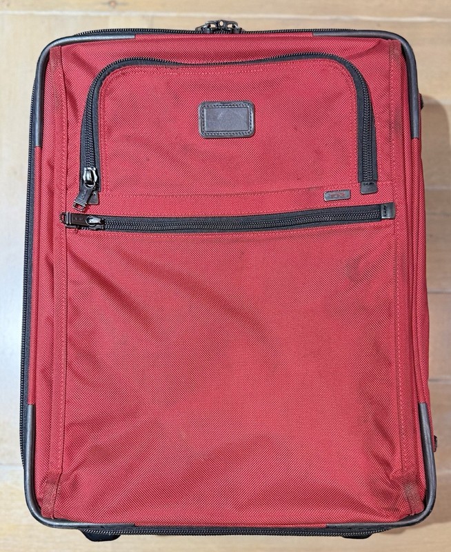 🧳 TUMI Alpha Carry On (22021RH) 🔴 Ballistic Nylon Expandable & Rolling ✈️