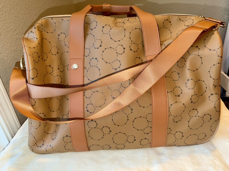 Rolling Duffle Weekender Bioworld Disney Mickey Mouse Travel Bag Brown gallery