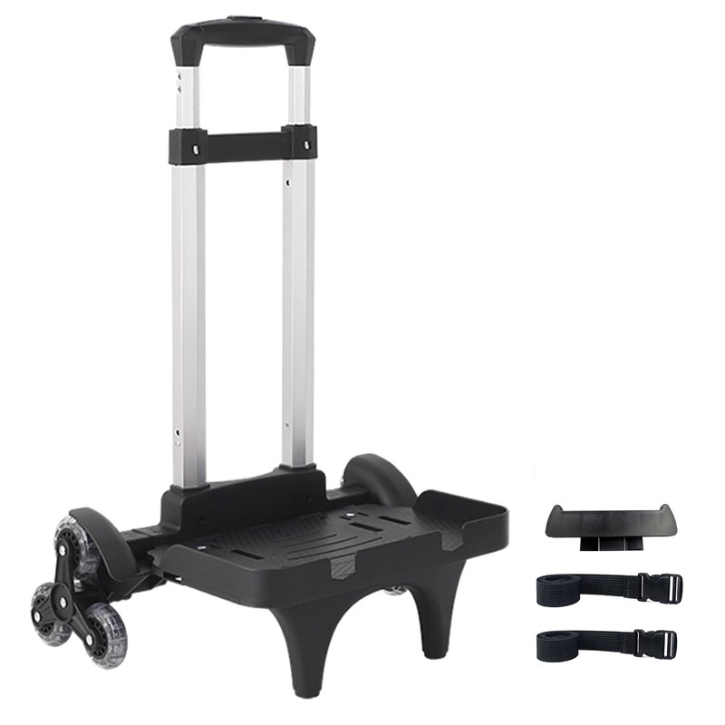 Backpack Trolley Wheeled Cart- Foldable Aluminium Alloy Hand Truck with 6 Whe…