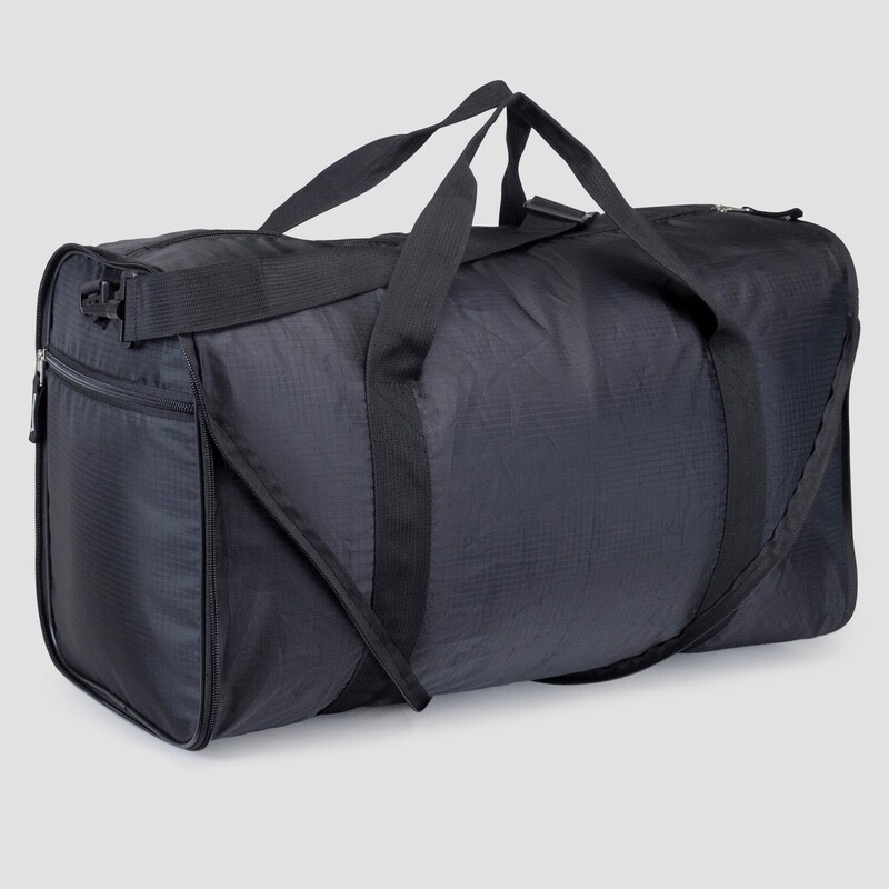 Packable Lightweight Ripstop Travel Duffel Bag Foldable Weekender Black gallery