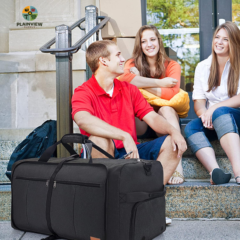 120L Foldable Collapsible Waterproof Travel Duffel Bag for Men and Women with Sh gallery
