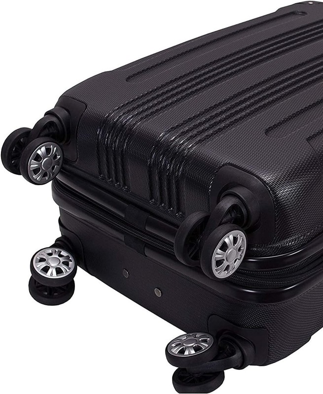 Rockland London Hardside Spinner Wheel Luggage, Black, Carry-On 20-Inch gallery