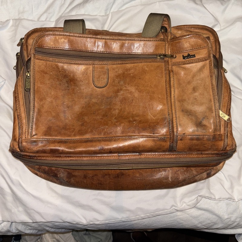 Hartmann Belting Leather Expandable Overnight Briefcase Attache – Preowned