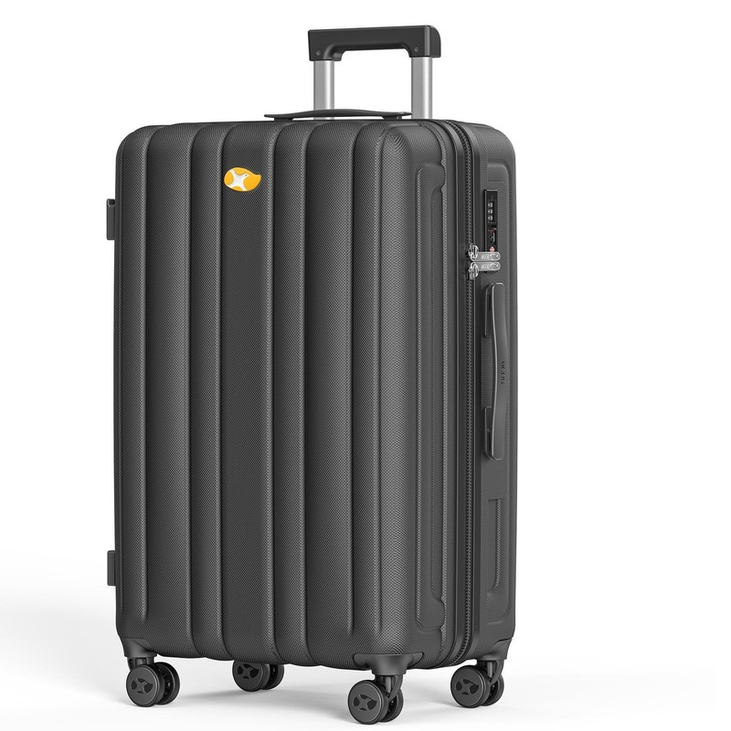 Checked Luggage Large PC Hard Shell 17x10x26in 7LB TSA Lock – Lightweight