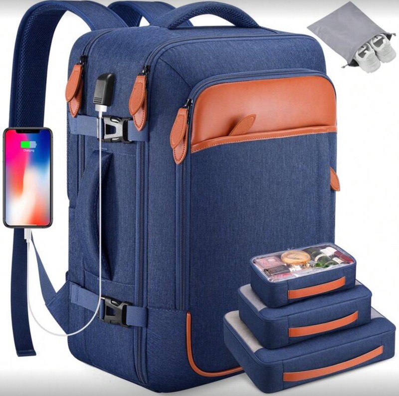 17-Inch Travel Laptop Backpack with Packing Cubes