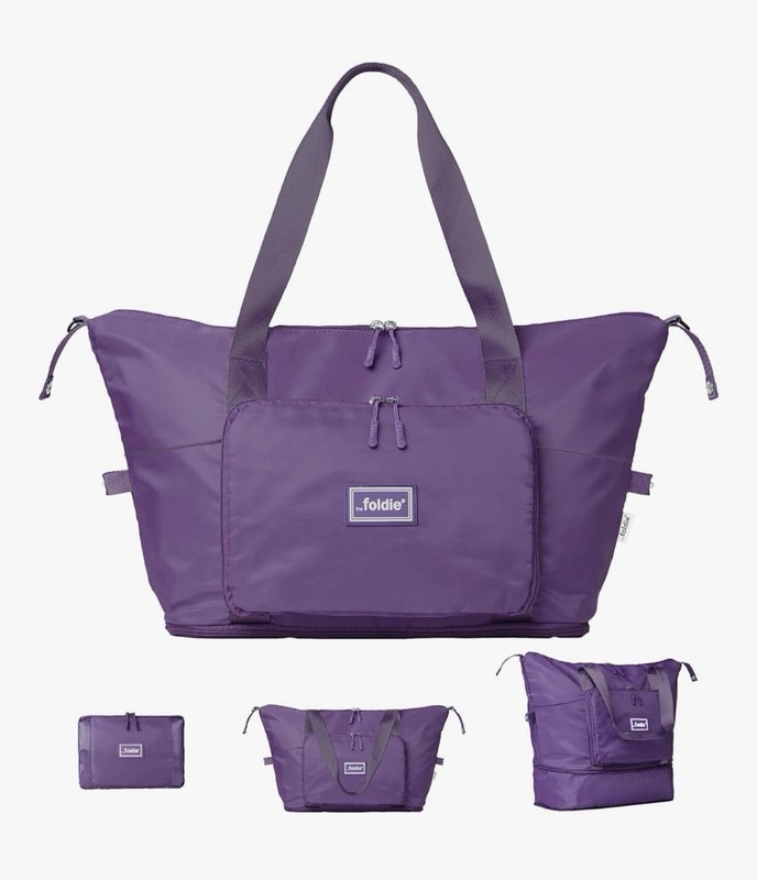 The Foldie® 4.0 Travel Duffle – Water Resistant – Expandable Bottom – Purple