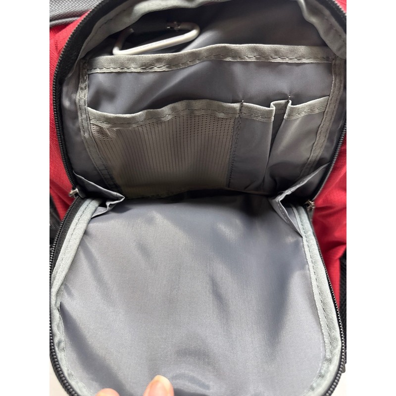 Samsonite 1910 Backpack Red Gray Multi-Pocket Laptop Travel Bag Mens Womens gallery