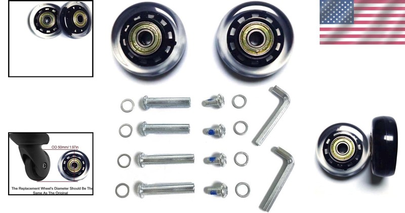 Versatile 2-Pack Luggage Replacement Wheels, Multiple Sizes & Easy Installation gallery