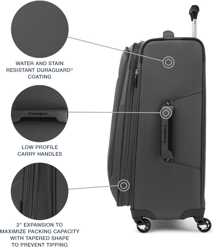 Maxlite 5 Softside 2Pc Set Expandable Carry on Luggage with 4 Spinner Wheels/Sof gallery