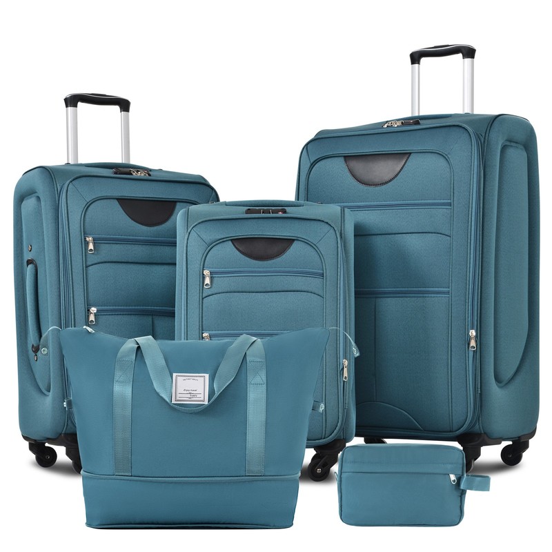 Softside Luggage Expandable 3 Piece Set Suitcase with Duffel Bag Toiletry Bag gallery