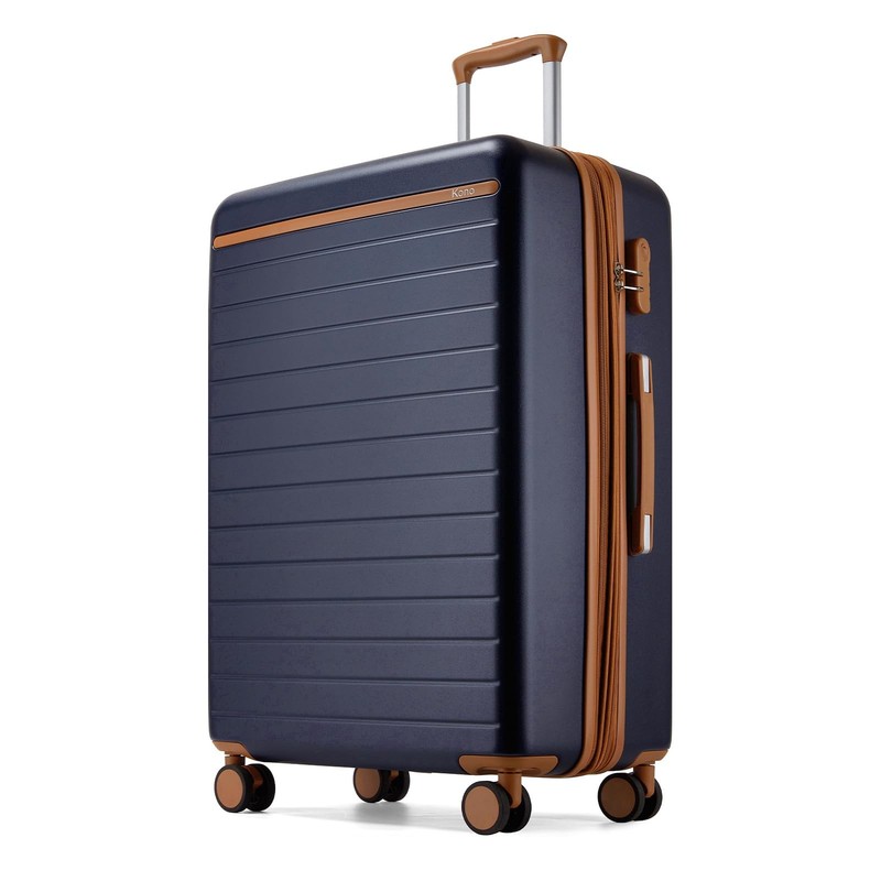 Kono 28 Inch Large Suitcase, Expandable for Long Trips, Impact-Resistant ABS+...