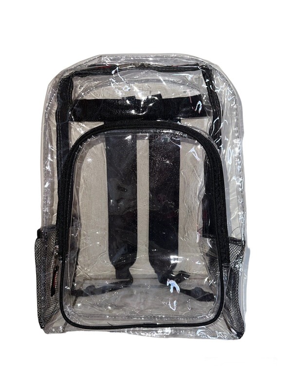 Clear Unisex Transparent Backpack Adjustable Strap PVC Waterproof Travel